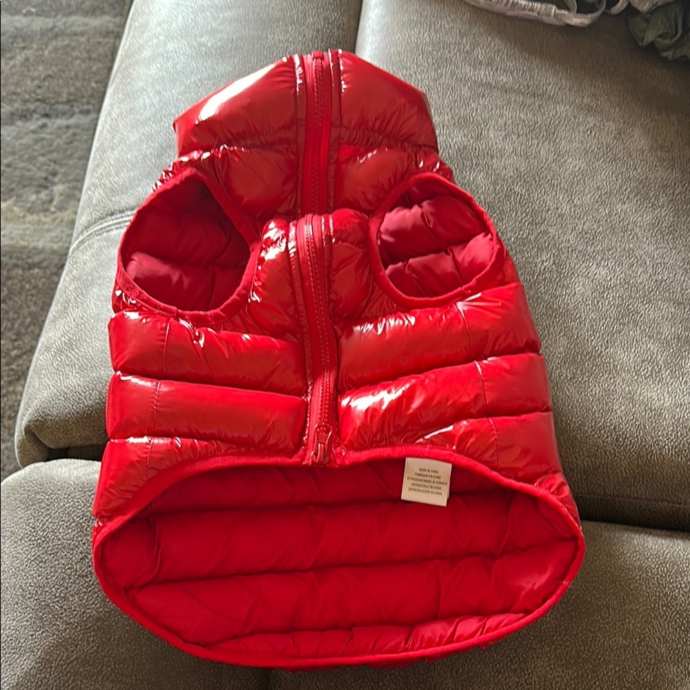 Red Puffer Dog Vest